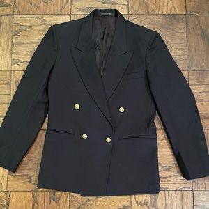 Black Double-Breasted Blazer -Design Studio, size 16 Reg